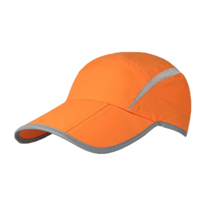 Home Prefer Foldable Mesh Sports Cap with Reflective Stripe Breathable Sun Runner Cap